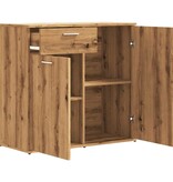 VidaXL Dressoir 80x36x75 cm bewerkt hout artisanaal eikenkleur