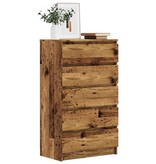 VidaXL Ladekast 60x36x103 cm bewerkt hout oud houtkleurig