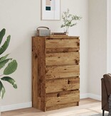 VidaXL Ladekast 60x36x103 cm bewerkt hout oud houtkleurig