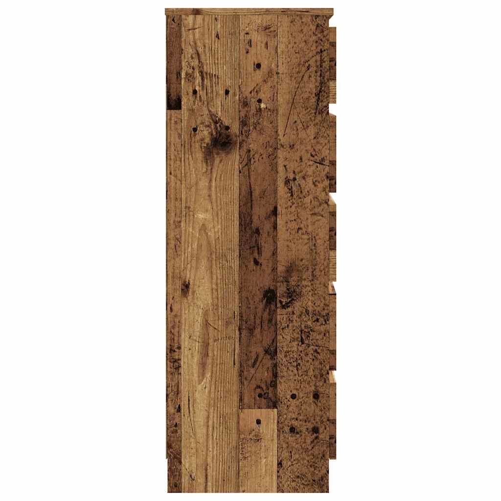 VidaXL Ladekast 60x36x103 cm bewerkt hout oud houtkleurig