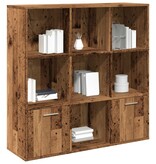 VidaXL Boekenkast 98x29x97,5 cm bewerkt hout oud houtkleurig