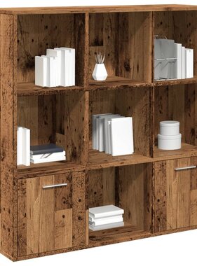 VidaXL Boekenkast 98x29x97,5 cm bewerkt hout oud houtkleurig