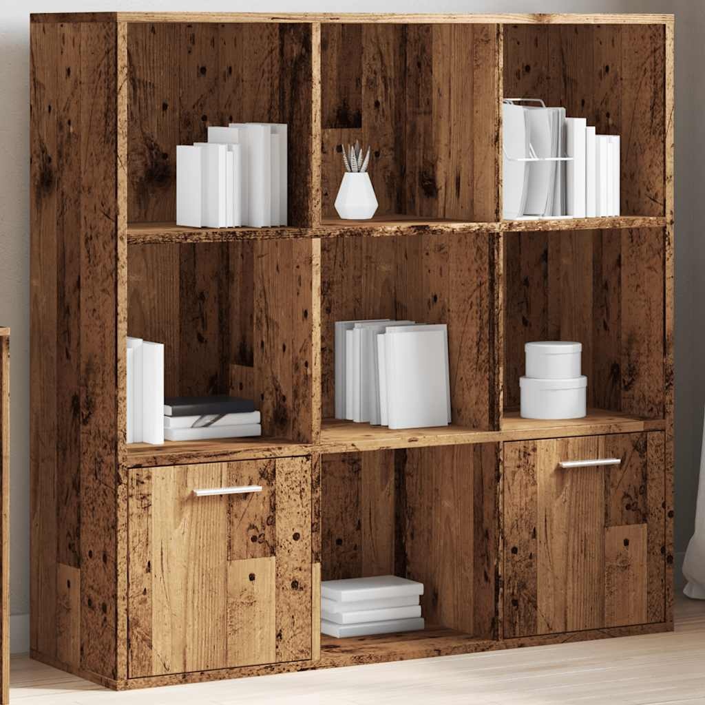 VidaXL Boekenkast 98x29x97,5 cm bewerkt hout oud houtkleurig