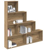VidaXL Boekenkast 157x24x160 cm bewerkt hout artisanaal eikenkleur
