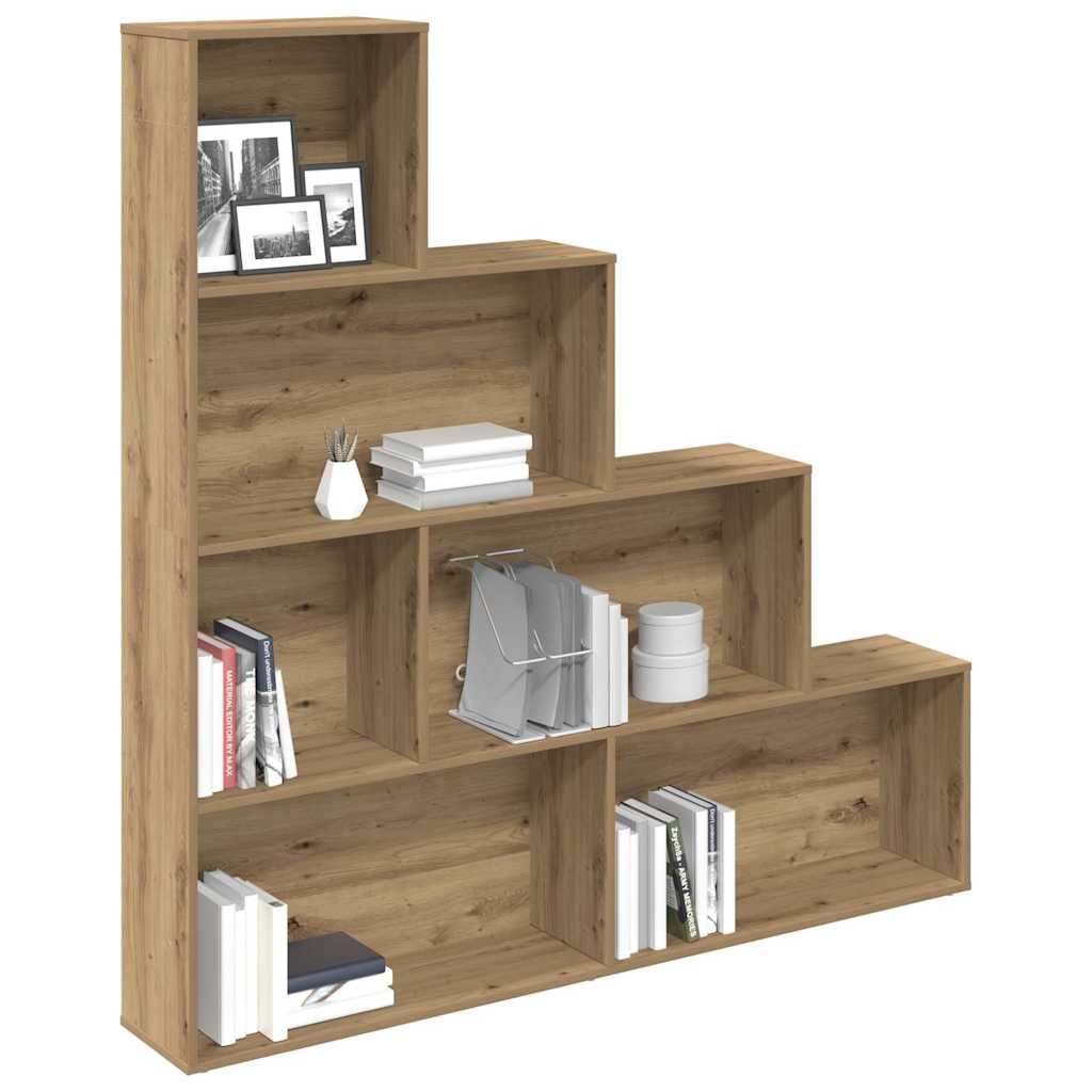 VidaXL Boekenkast 157x24x160 cm bewerkt hout artisanaal eikenkleur