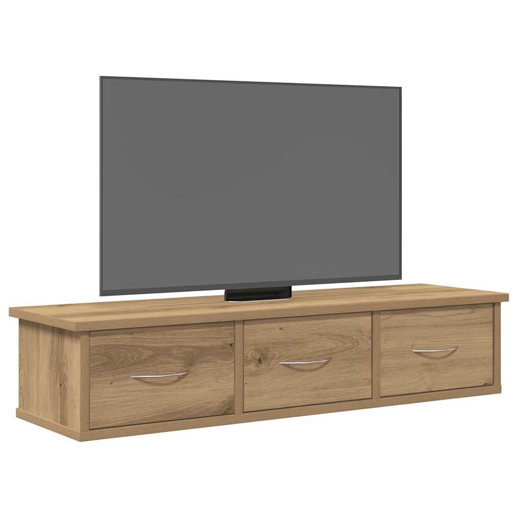 VidaXL Wandkast 88x26x18,5 cm bewerkt hout artisanaal eikenkleur