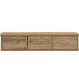 VidaXL Wandkast 88x26x18,5 cm bewerkt hout artisanaal eikenkleur