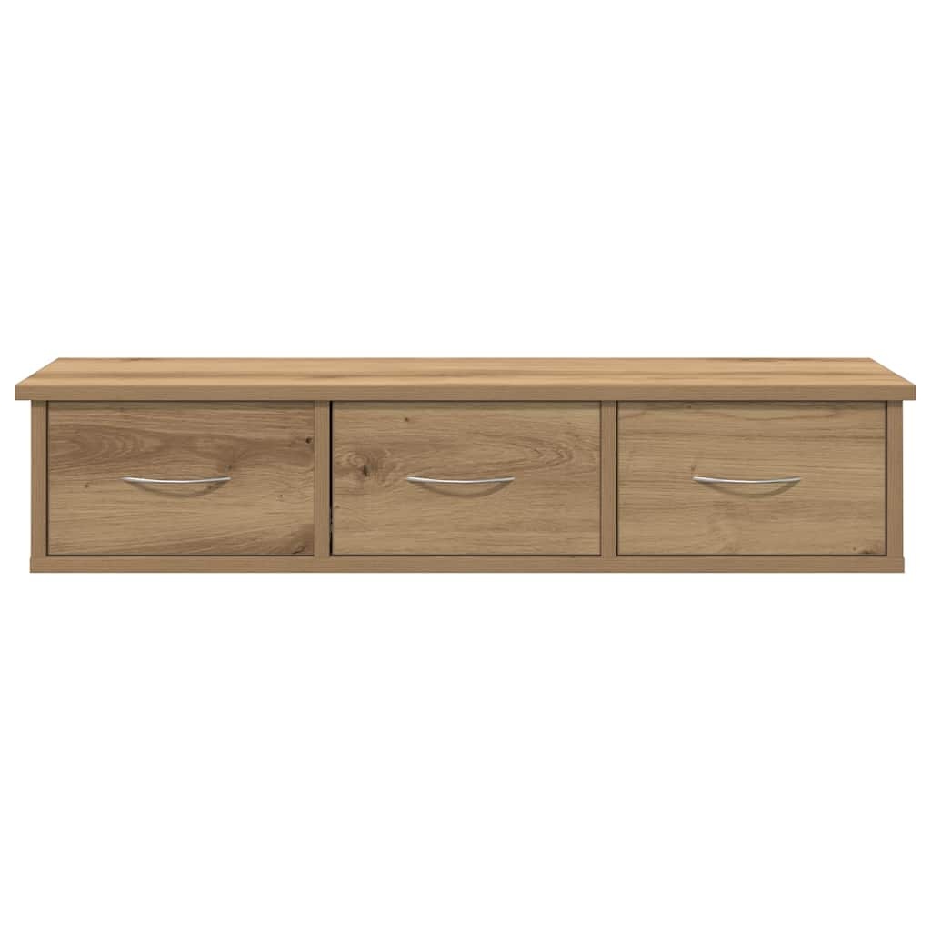 VidaXL Wandkast 88x26x18,5 cm bewerkt hout artisanaal eikenkleur