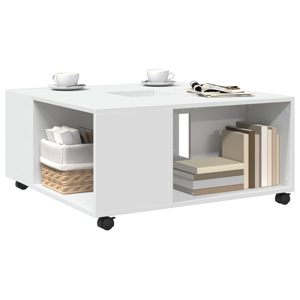 VidaXL Salontafel 80x80x40 cm bewerkt hout wit