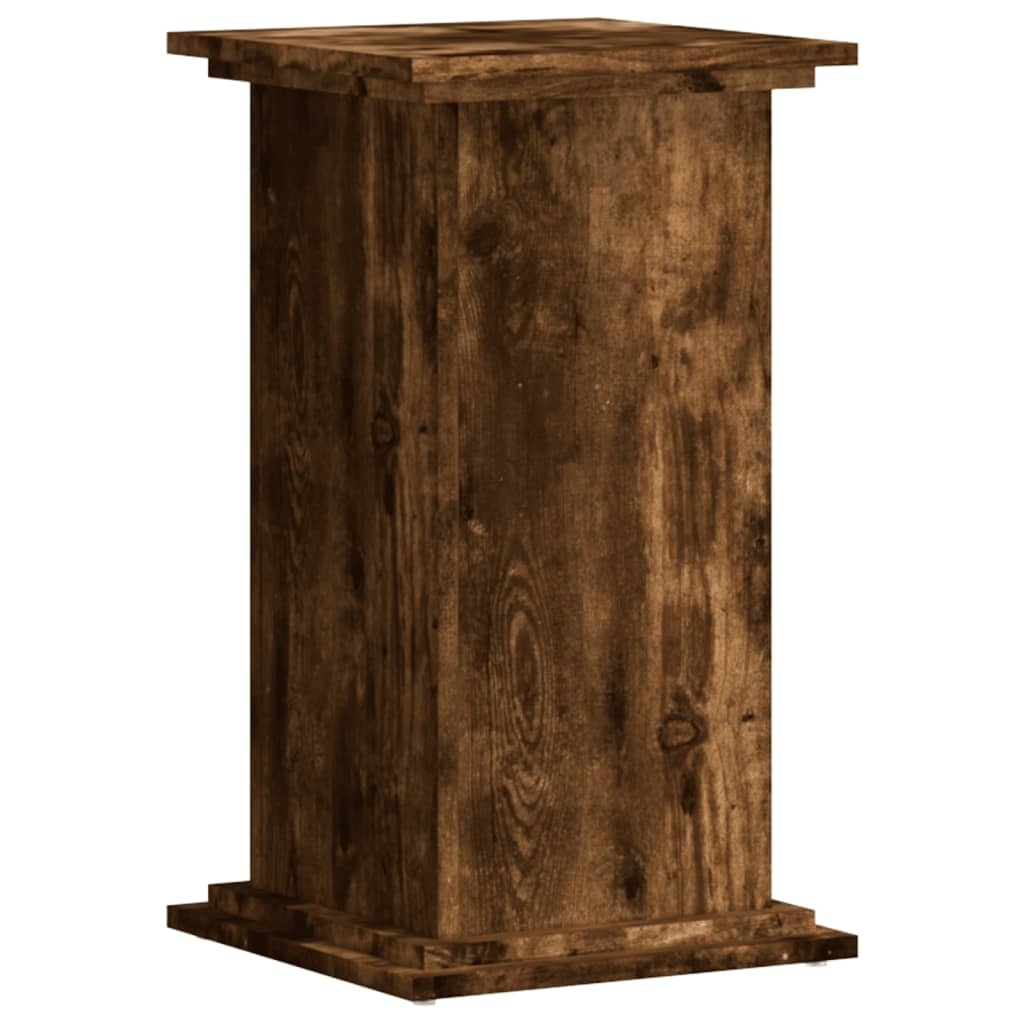 VidaXL Plantenstandaard 33x33x60 cm bewerkt hout gerookt eikenkleurig
