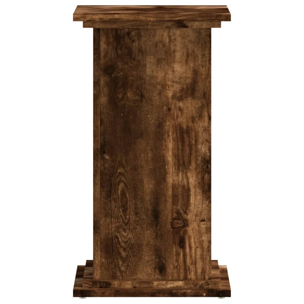 VidaXL Plantenstandaard 33x33x60 cm bewerkt hout gerookt eikenkleurig