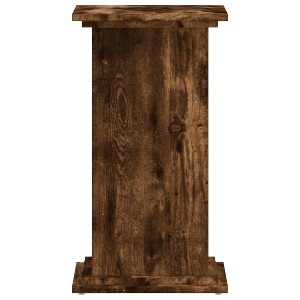 VidaXL Plantenstandaard 33x33x60 cm bewerkt hout gerookt eikenkleurig