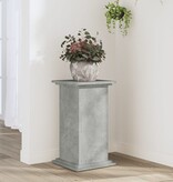 VidaXL Plantenstandaard 33x33x60 cm bewerkt hout betongrijs