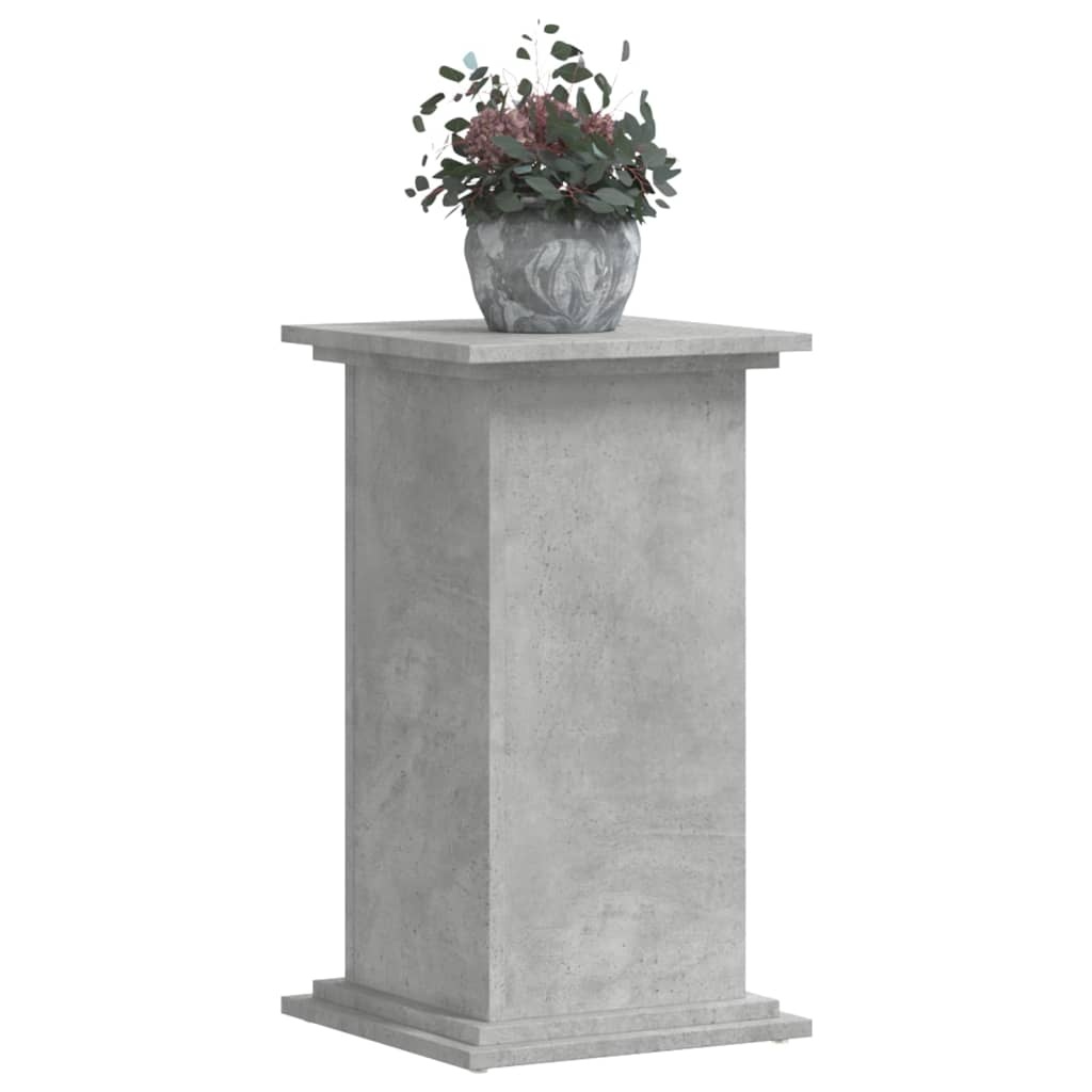 VidaXL Plantenstandaard 33x33x60 cm bewerkt hout betongrijs