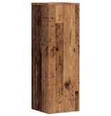 VidaXL Plantenstandaard 33x33x100 cm bewerkt hout oud houtkleurig