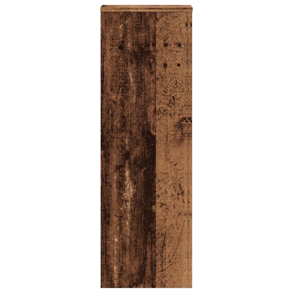 VidaXL Plantenstandaard 33x33x100 cm bewerkt hout oud houtkleurig