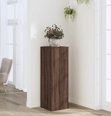 VidaXL Plantenstandaard 33x33x100 cm bewerkt hout bruin eikenkleurig
