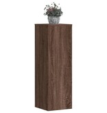 VidaXL Plantenstandaard 33x33x100 cm bewerkt hout bruin eikenkleurig