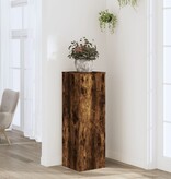 VidaXL Plantenstandaard 33x33x100 cm bewerkt hout gerookt eikenkleurig