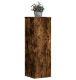 VidaXL Plantenstandaard 33x33x100 cm bewerkt hout gerookt eikenkleurig