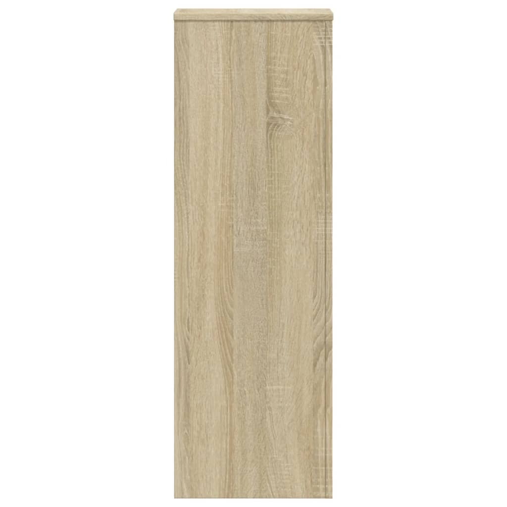 VidaXL Plantenstandaard 33x33x100 cm bewerkt hout sonoma eikenkleurig