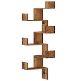 VidaXL Hoekwandschap 45x45x147 cm bewerkt hout out houtkleurig