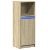VidaXL Dressoir met LED 38x34x100 cm bewerkt hout sonoma eikenkleurig