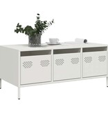 VidaXL Salontafel 101,5x50x43,5 cm koudgewalst staal wit