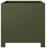 VidaXL Plantenbak 40x40x40 cm staal olijfgroen