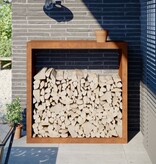 VidaXL Brandhoutrek 100x40x100 cm weervast staal