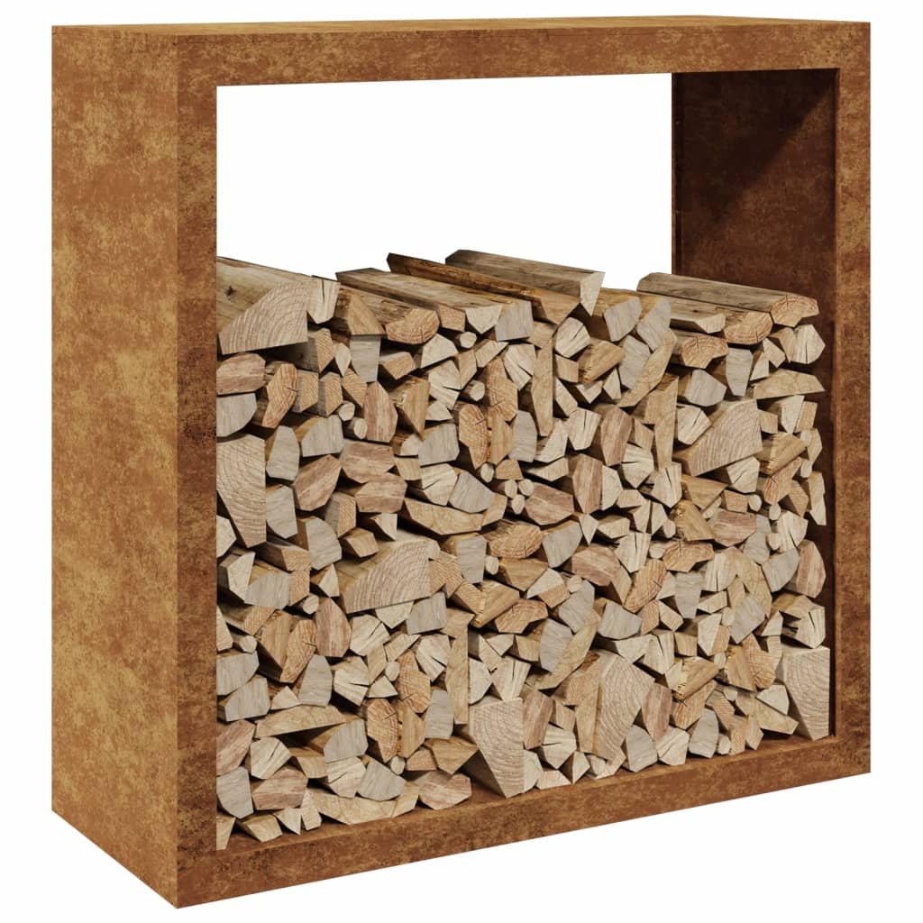 VidaXL Brandhoutrek 100x40x100 cm weervast staal