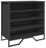 VidaXL Schoenenkast 80x38x78 cm bewerkt hout zwart