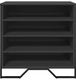 VidaXL Schoenenkast 80x38x78 cm bewerkt hout zwart