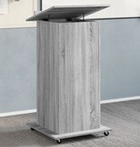 VidaXL Lessenaar met wielen en lade 55x55x107 cm hout grijs sonoma