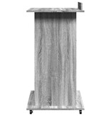 VidaXL Lessenaar met wielen en lade 55x55x107 cm hout grijs sonoma