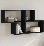 VidaXL Wandschap 100x20x53 cm bewerkt hout zwart
