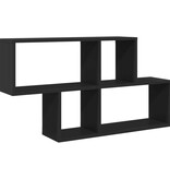 VidaXL Wandschap 100x20x53 cm bewerkt hout zwart