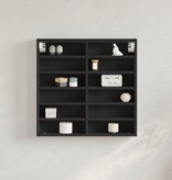 VidaXL Vitrinekast 60x8,5x58 cm bewerkt hout zwart