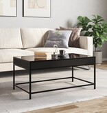 VidaXL Salontafel met Infinity LED 90x50x41 cm zwart