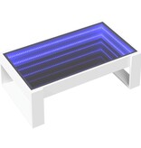 VidaXL Salontafel met Infinity LED 90x53x30 cm wit