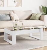 VidaXL Salontafel met Infinity LED 90x53x30 cm wit