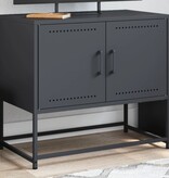VidaXL Tv-meubel 68,5x39x60,5 cm staal antracietkleurig