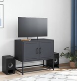 VidaXL Tv-meubel 68,5x39x60,5 cm staal antracietkleurig