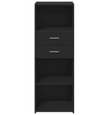 VidaXL Hoge kast 45x42,5x124 cm bewerkt hout zwart