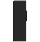 VidaXL Hoge kast 45x42,5x124 cm bewerkt hout zwart
