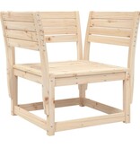 VidaXL Tuinbank met armleuningen en kussens massief grenenhout