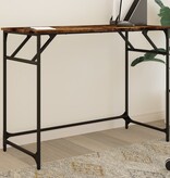 VidaXL Bureau 100x45x76 cm hout en gepoedercoat staal gerookt eiken