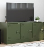 VidaXL Tv-meubel 99x39x44 cm staal olijfgroen
