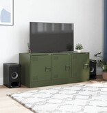 VidaXL Tv-meubel 99x39x44 cm staal olijfgroen