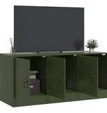 VidaXL Tv-meubel 99x39x44 cm staal olijfgroen